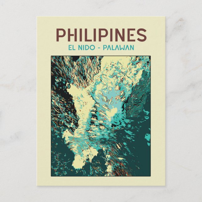 Philippines, boats in wonderful El Nido, Palawan Postcard (Front)