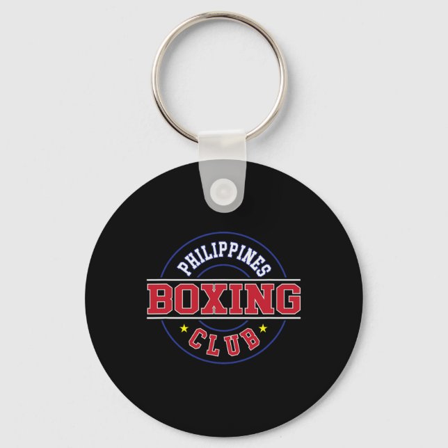 Philippines Boxing Club Gym Boxer Filipino Pinoy P Keychain (Front)