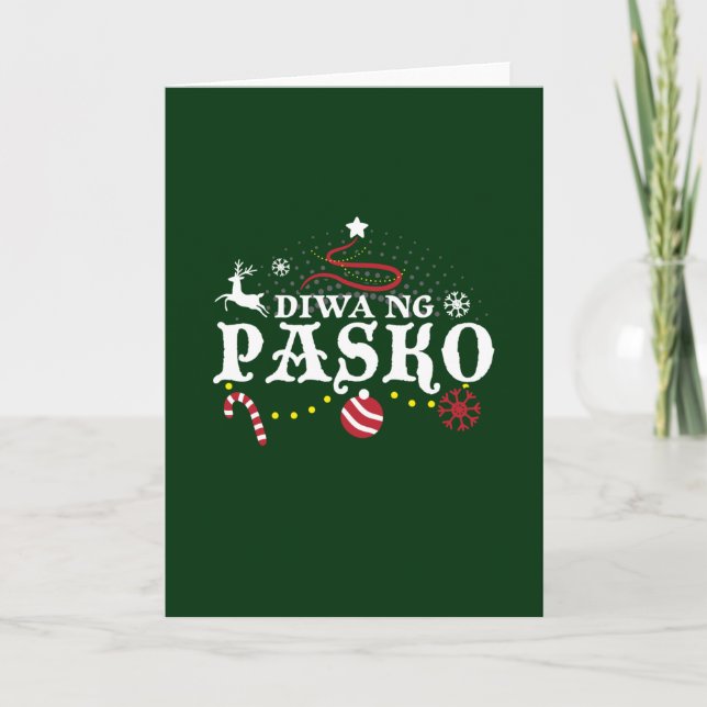 Philippines Christmas Tagalog - Diwa ng Pasko  Card (Front)
