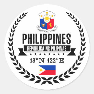Philippines Classic Round Sticker