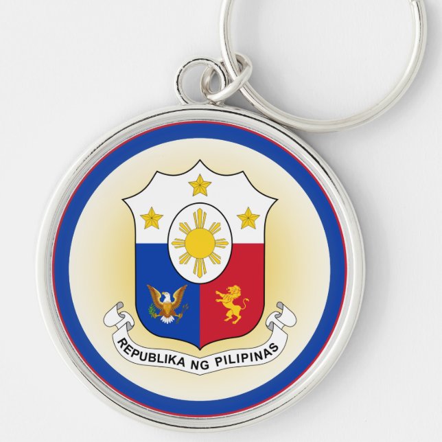 Philippines Coat of Arms Circle Shape Keychain (Front)