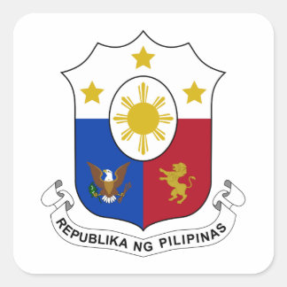 Philippines Coat of Arms Square Sticker