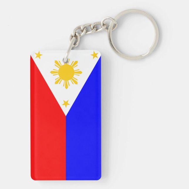 Philippines country flag nation symbol keychain (Back)