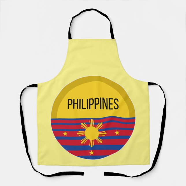 Philippines Cute Design Ideas Pattern Sunset Apron (Front)