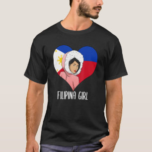 Philippines Filipina Alaska Woman Girl Flag Alaska T-Shirt