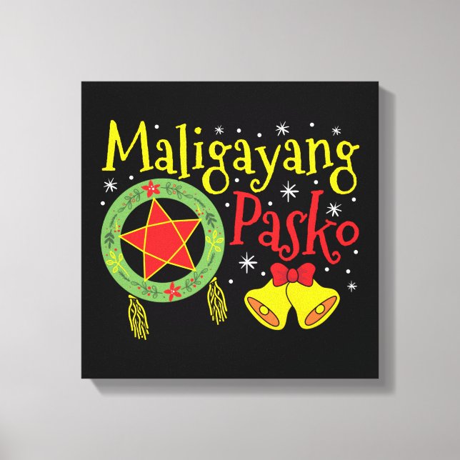 Philippines Filipino Christmas Maligayang Pasko Canvas Print (Front)