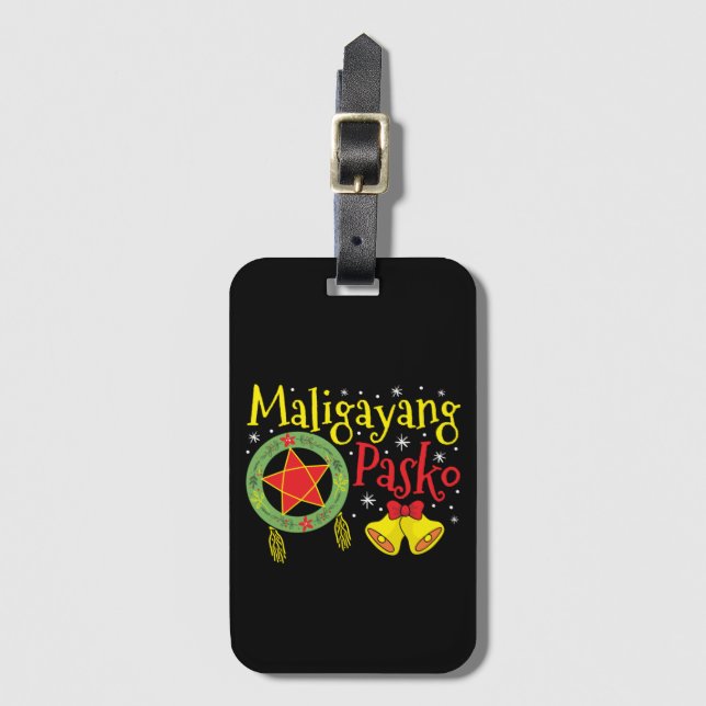 Philippines Filipino Christmas Maligayang Pasko Luggage Tag (Front Vertical)