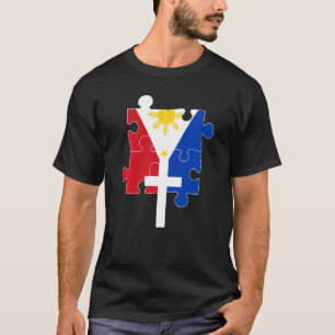 Philippines Filipino Filipina Catholic Puzzle Cros T-Shirt