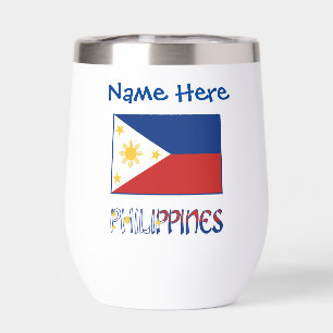 Philippines Filipino Flag Blue Personalization