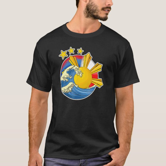 Philippines Filipino Japanese Japan Japino Flag Wa T-Shirt (Front)