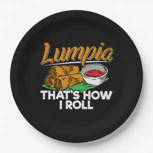 Philippines Filipino Lumpia Food Quote Paper Plate