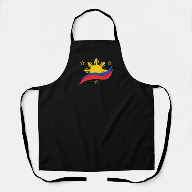 Philippines Filipino Pinoy Flag Apron (Front)