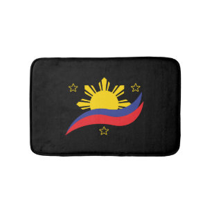 Philippines Filipino Pinoy Flag Bath Mat