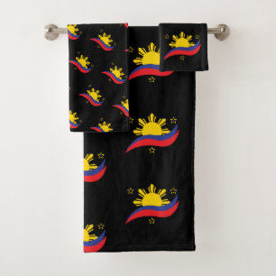 Philippines Filipino Pinoy Flag Bath Towel Set