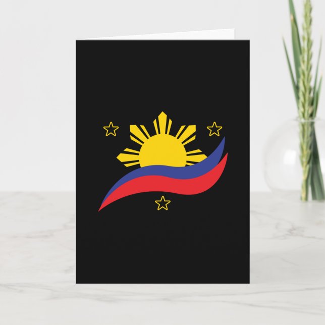 Philippines Filipino Pinoy Flag Card (Front)