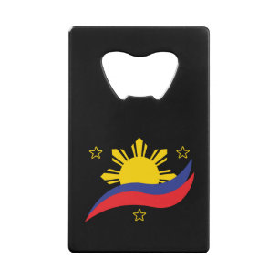 Philippines Filipino Pinoy Flag Credit Card Bottle Opener