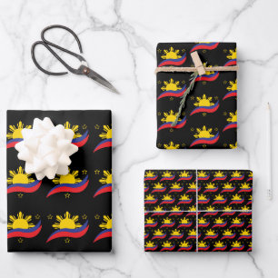 Philippines Filipino Pinoy Flag Wrapping Paper Sheet