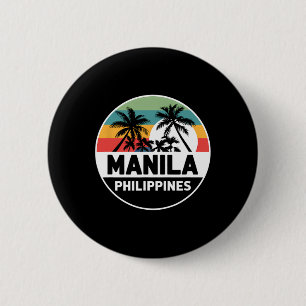 Philippines Filipino Vacation Vintage Souvenir Man 2 Inch Round Button