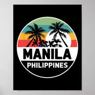 Philippines Filipino Vacation Vintage Souvenir Man Poster