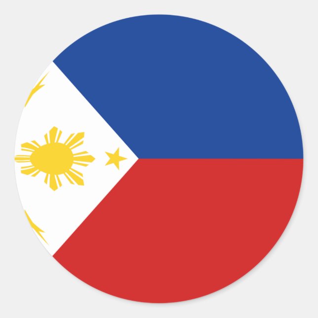 Philippines Fisheye Flag Sticker (Front)