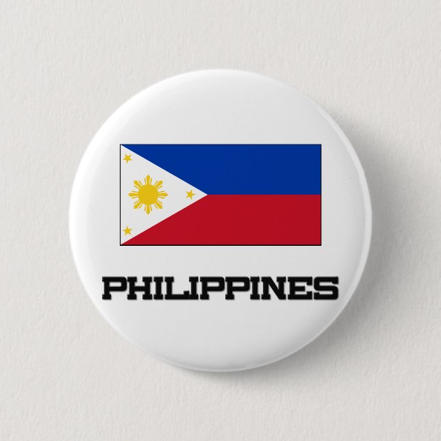 Philippines Flag 2 Inch Round Button (Front)