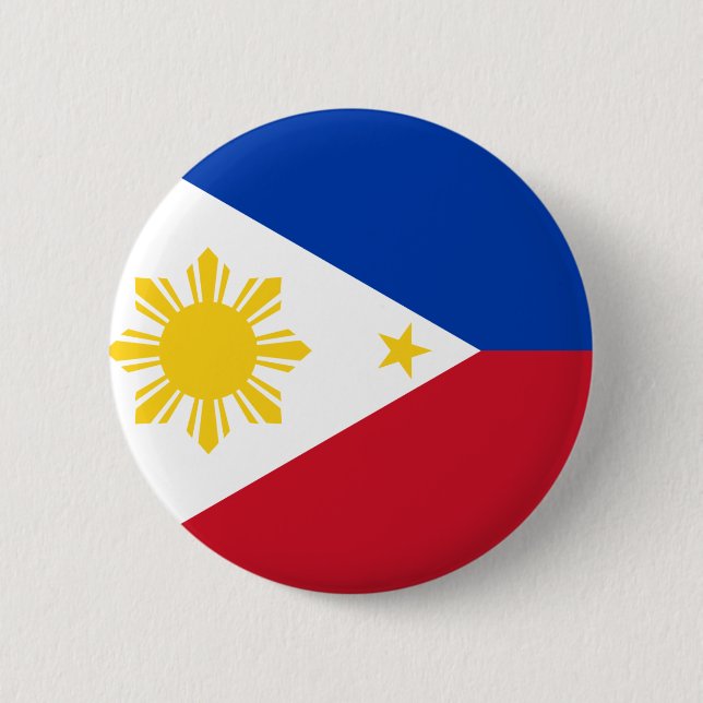 Philippines Flag 2 Inch Round Button (Front)