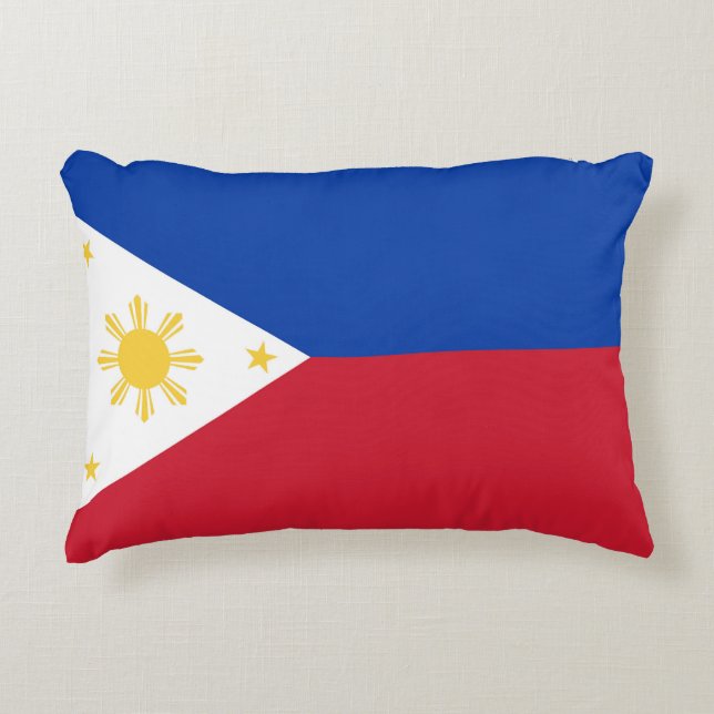 Philippines flag accent pillow (Front)