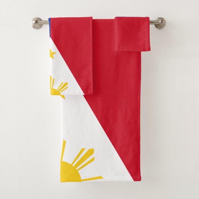 Philippines Flag Bath Towel Set (Insitu)