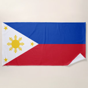 Philippines Flag Beach Towel
