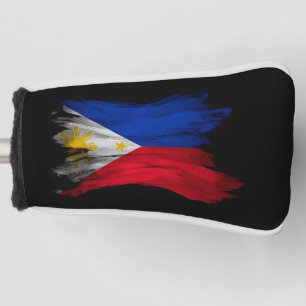 Philippines flag brush stroke, national flag golf head cover