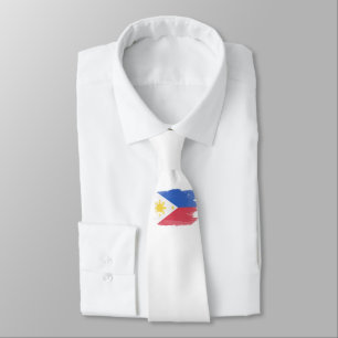 Philippines flag brush stroke, national flag tie