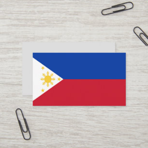 Philippines flag business card