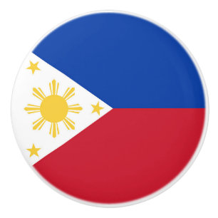 Philippines flag ceramic knob