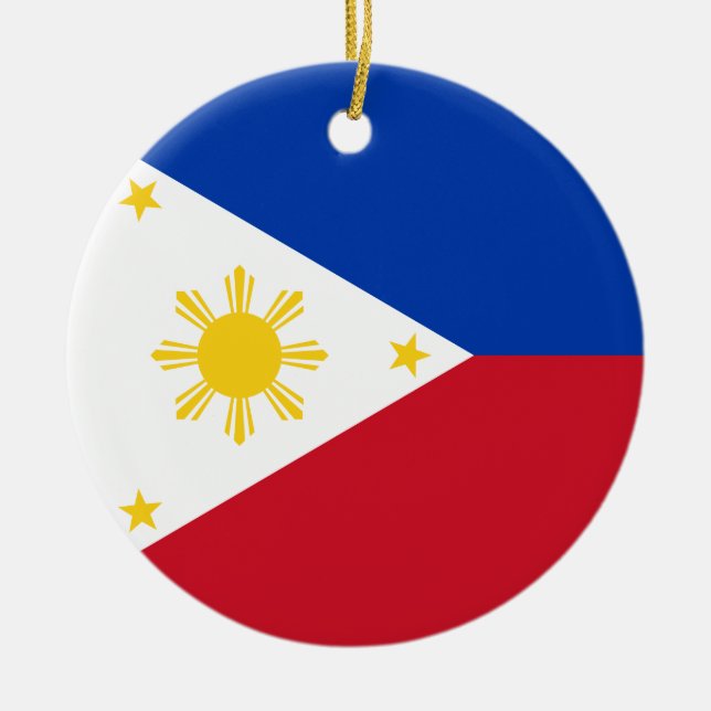 Philippines Flag Ceramic Ornament (Front)