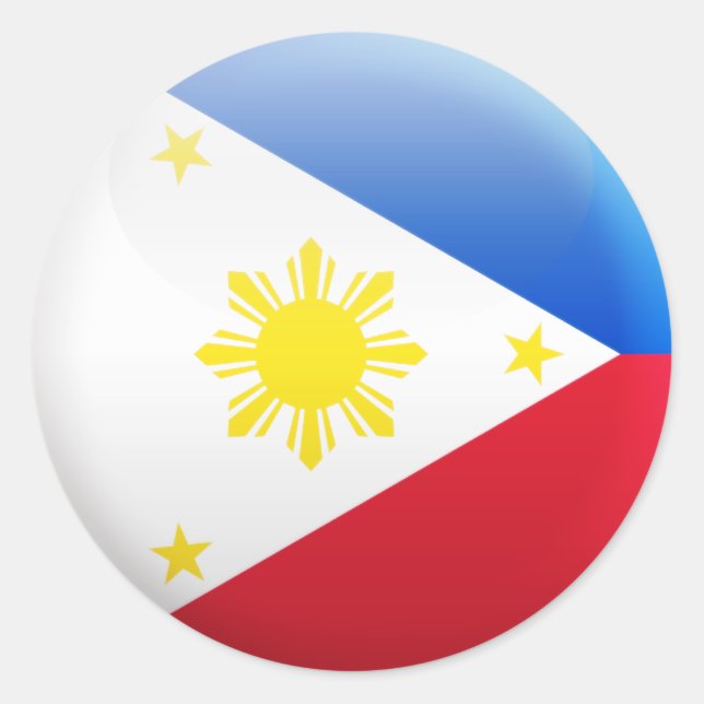 Philippines Flag Classic Round Sticker (Front)