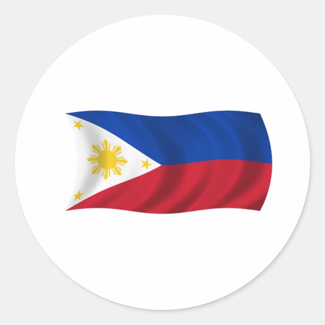 Philippines Flag Classic Round Sticker (Front)