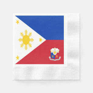 Philippines flag-coat of arms      napkin