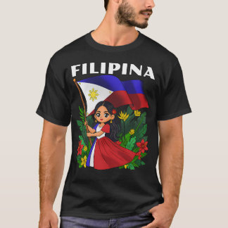 Philippines Flag Day Filipino Girl T-Shirt