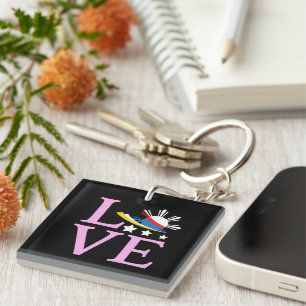 Philippines Flag - Filipina Pink Love Keychain