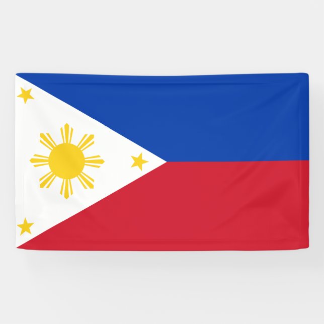 Philippines Flag Filipino Flag Banner (Horizontal)