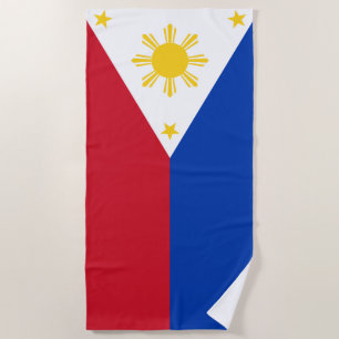 Philippines Flag Filipino Flag Beach Towel