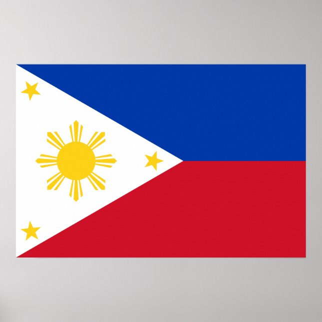 Philippines Flag Filipino Flag Poster (Front)