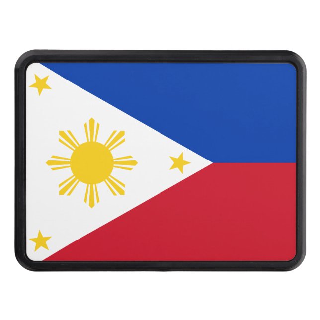 Philippines Flag Filipino Flag Trailer Hitch Cover (Front)