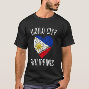 Philippines Flag Heart Iloilo City City T-Shirt