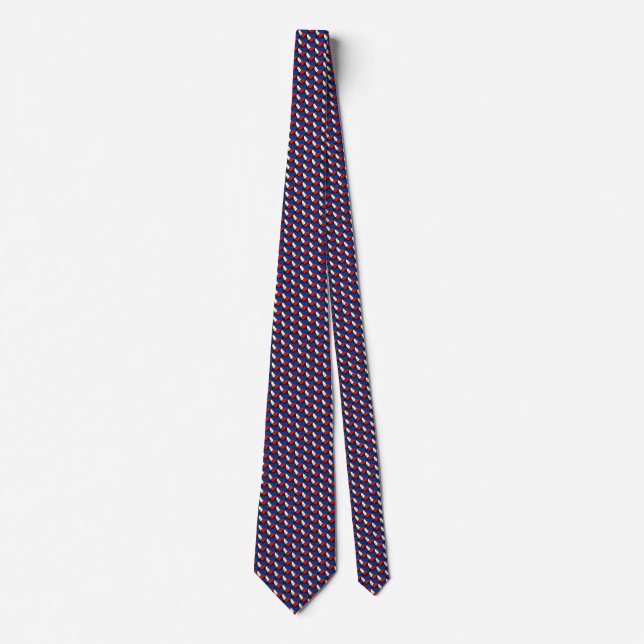 Philippines Flag Hearts Tie (Front)