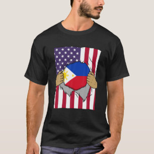 Philippines Flag Inside Me Home Pride Filipino Ame T-Shirt