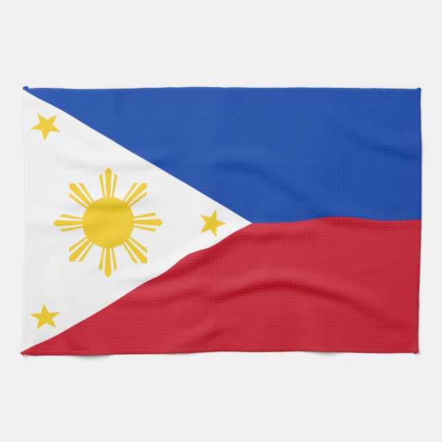 Philippines Flag Kitchen Towel (Horizontal)