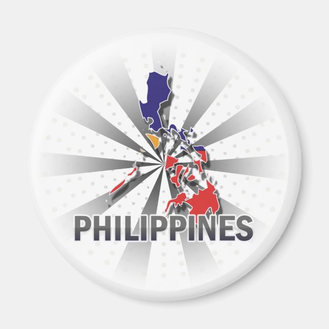 Philippines Flag Map 2.0 Magnet (Front)