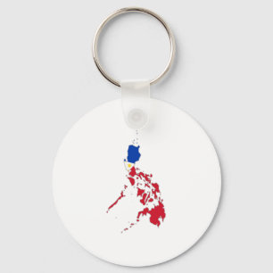 Philippines flag on the map keychain