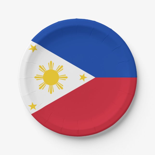 Philippines Flag Paper Plate (Front)